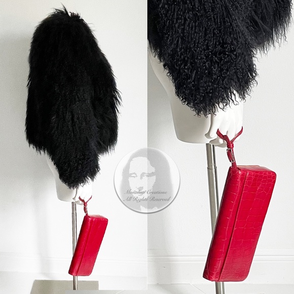 Coach Alligator Clutch Bag #8389 Italy Limited Edition Red Genuine Alligator HTF - Picture 5 of 13